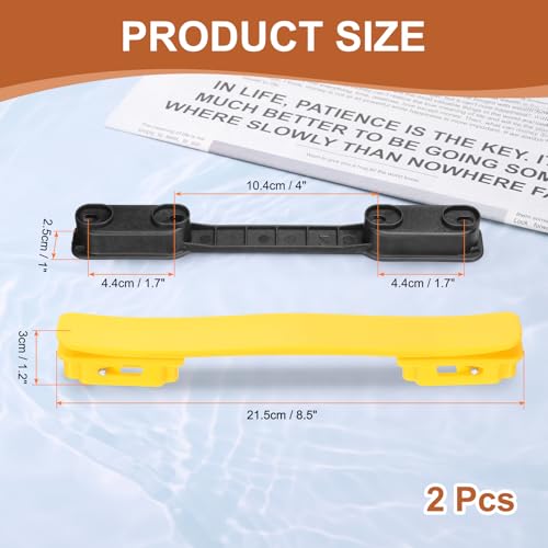 uxcell 2 Pcs Luggage Handle Replacement 8.5 Inch Suitcase Handle Carry Strap Plastic Pull Handle Grip Luggage Replacement Parts with Screws for Suitcase Box Luggage Case, Yellow - color: Yellow