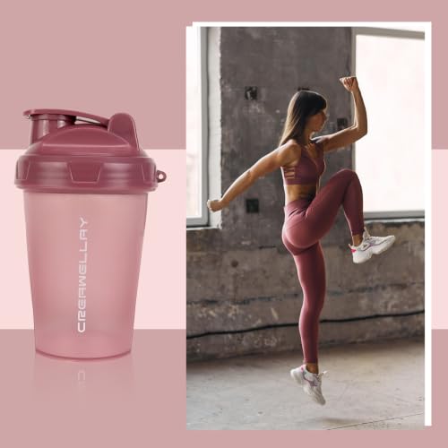 2 Pack Shaker Bottles for Protein Mixes, 17 oz Small Protein Shaker Bottle with Handle, Gym Shaker Cups with Blending Ball for Pre Workout, BPA-Free & Dishwasher Safe (Black, Pink) - color: Pink,Black