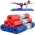 Amylove 12 Pieces Yoga Mats Bulk 68x24x0.12 Inch Exercise Non Slip Fitness Workout Mats for Women Men Home Workout Gym Yoga - color: Red, Dark Blue
