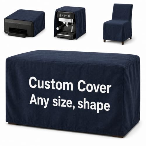 Custom Size Indoor Dust Cover, Cotton Linen Fabric Made to Measure Protector for Furniture, Printer, Coffee Machine, Cabinet, Chair & Appliance, Any Size & Shape - color: Cotton linen（Indoor）