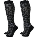 IRAMY Compression Socks Women Ankle Support Gradient Compression Wicking Moisture Knee High Socks 3 Packs - color: Black-2 Packs, size: X-Large