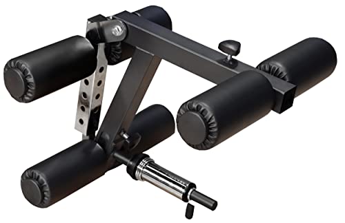 DF106 Leg Curl Leg Extension Attachment – Fully Adjustable for Isolated Leg Training Home Gym – 300 LBS Capacity – Plate Loaded for Standard and Olympic Plate for Strength Training by Deltech Fitness