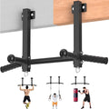 Joist Mounted Pull Up Bar, 650LB Load, Fit 16" Ceiling Beam Spacing | Multi-Grip with Finger Balls; 2 Suspension Rings; Fit Solid Concrete and Wood Mount; Home Gym, Garage & Basement