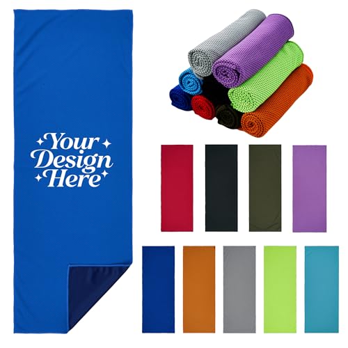 30-5000 Pack Custom Personalized Beach Rally Cold Towels with Photos Names Text Logo，Customizable Cooling Golf Gym Towel Super Dry, for Sports Events Brand Fitness Pool Bath Swimming Women Men