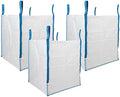 DURASACK Heavy Duty Builder's Bulk Bags 200 Gallon, Open Top, Pack of 3 | White Woven Polypropylene Contractor Trash Bags for Demo and Construction, Holds up to 2200 lbs - size: Pack of 3