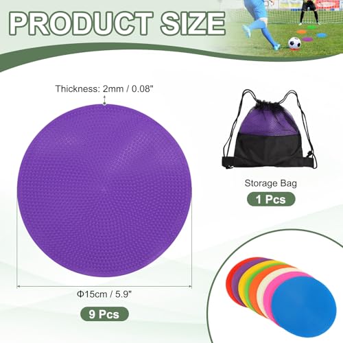 Spot Markers, Poly Spot Marker for Agility Training Floor Dots Non Slip Flat Field Cones - color: Purple, size: 15 cm/5.9inch