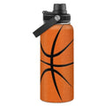SANDJEST Basketball Water Bottle 32oz Stainless Steel Insulated Bottles for Men Women Sports Lovers Fan Players Coach - Basketball Gifts for Birthday Christmas - color: Basketball 2