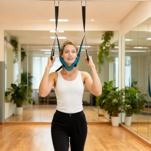 Neck Stretcher Cervical Traction Device, with Comfortable Adjustable Design, 80x30x30cm, Portable Neck Stretcher Hammock, Adjustable Spine Relief Tool, Soft and Comfortable Fit, for Daily Health