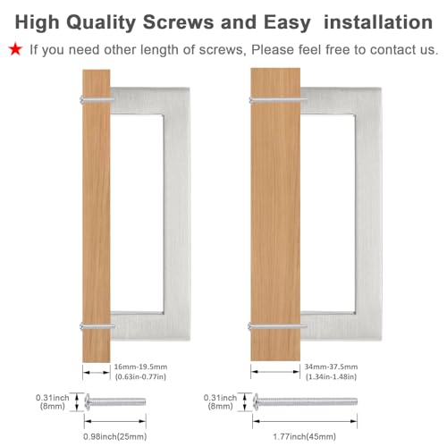 Probrico 5 Pack Hole Centers 4inch Brushed Satin Nickel Cabinet Handles,Stainless Steel Kitchen Drawer Pulls,Square Corner Bar Dresser Pull Handle 4.5inch Length - color: Brushed Nickel, size: Hole Center: 102mm(4inch)