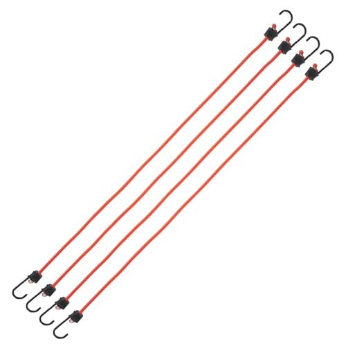 Keeper - 36” Bungee Cord with SST Hooks, 4 Pack - UV And Weather-Resistant - size: 36"
