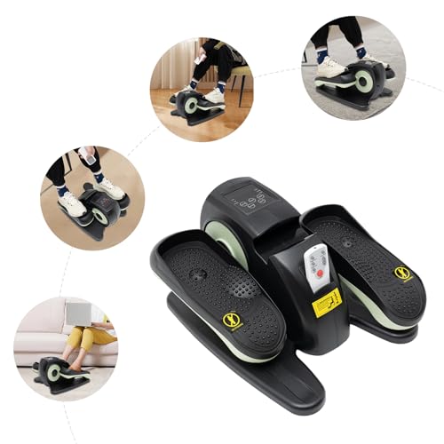 Under Desk Elliptical Machine for Seniors, Exercise Pro Machine for Seniors, w/LCD Screen Displays, Pedal Exerciser with Remote Control, Electric Elliptical Trainer for Home