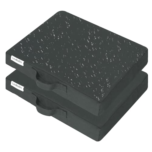 2 PCS Stadium Seat Cushions,Portable Waterproof Bleacher Pads with Handle,2.2" Foam Stadium Pads with 900D Oxford & Water-Repellent Lining for Indoor Outdoor Events - color: Dark Grey, size: 2.2''