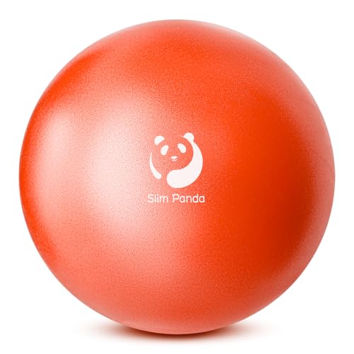 Slim Panda Pilates Ball, 9 Inch Small Exercise Ball, Anti Burst Mini Yoga Ball for Stability, Workout, Barre, Core Strength, Physical Therapy, Balance, Stretching - color: Orange