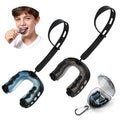 Football Mouth Guard, 2Pack Youth Mouth Guard Soft Mouthpiece with Case, Professional Sports MouthGuard for Boxing, Hockey, Basketball, Lacrosse(Black&Blue)