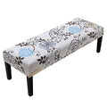 Fuloon Stretch Dining Bench Cover, Anti-Dust Removable Bench Slipcover Washable Seat Cushion Protector for Bedroom, Kitchen, Hotel, Banquet (Milky White) - color: Milky White