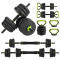 44/66/88Lb Dumbbell Sets Adjustable Weights, Free Weights Dumbbells Set for Home Gym - color: Green-Round, size: 88 LBS