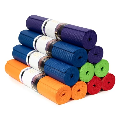 Voyage 5mm Studio Yoga Mats, 10 Pack, 72x24in - color: Assorted