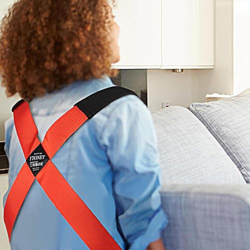 Ytonet Moving Straps, Lifting Straps for Move Furniture, 2-Person Shoulder Lifting and Moving System for Appliances, Mattresses, Heavy Objects up to 800lbs, Furniture Strap Round Sling, Orange - size: 120 inches