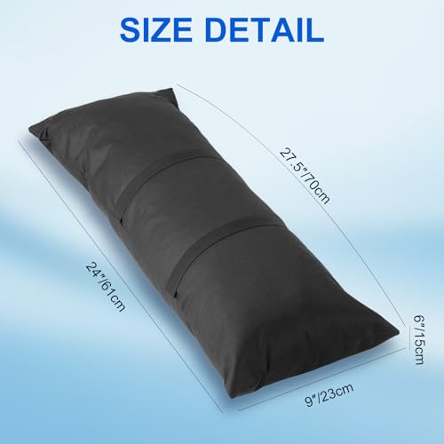 Umbrella Base Weight Sandbags, Outdoor Fillable Straight Sand Bags, Weatherproof Patio Furniture Weight for 49 LB (Without Sand)-2PC