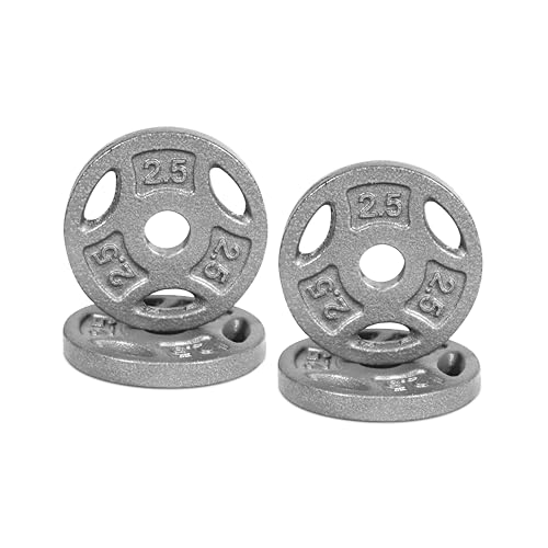 CAP Barbell Standard 1-Inch Grip Weight Plates - color: Gray, size: 2.5 lbs Plate Pack (x4)