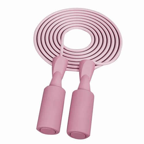 Weighted Jump Rope Without Rope Skipping Rope No Line Speed Rope Cordless For Fitness Workout Anywhere Ropeless Bod Rope for Exercise Training Beachbody Build - color: Long Rope Pink