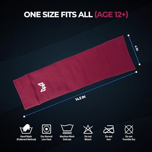 MediCaptain Pre Cut Soccer Sock Sleeves, Companion for Soccer Grip Socks, Securely Holds Shin Guards, Compression Leg Warmer - color: Maroon
