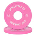 EVERYMATE Change Weight Plates 1.25LB 2.5LB 5LB Set Fractional Olympic Bumper Plates for Cross Training Steel Insert Strength Training - color: 2.5LBx2, size: Pink