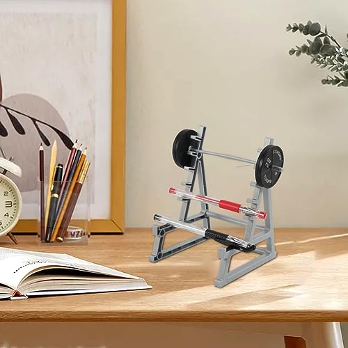 Barbell Rack Pen Holder, Squat Rack Pen Holder for Fitness Enthusiasts and Weightlifting Fans, Gym Theme Decorations Gift, Fun Desk Accessories (As Shown)