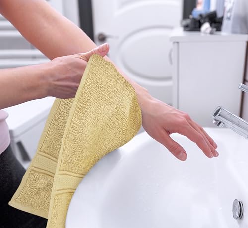 Utopia Towels 6 Pack Premium Hand Towels Set, 16 by 28 inches, 100% Ring Spun Cotton, Ultra Soft and Highly Absorbent 600GSM Towels for Bathroom, Gym, Shower, Hotel, and Spa, Beige - color: Beige, size: 6 Hand Towels