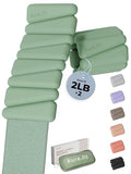 Pilates Weight | Wrist & Ankle Weights for Women | Weighted Bangles | 1LB/ 2LB Each (Set of 2) - color: Sage, size: 2 LB