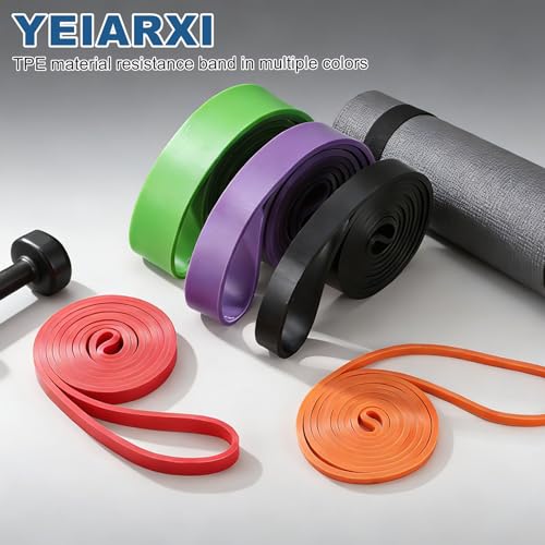Resistance Bands for Working Out, Pull Up Bands, Pull Up Assistance Straps with Carry Bag for Home/Gym - color: Red/Yellow/Orange/Gray/Blue