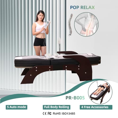 Premium Jade Roller Far Infrared Full Body Massage Bed Table (Black) - size: Full Body Massage Bed