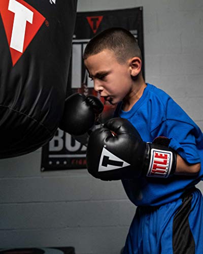TITLE Boxing Classic Kid & Youth Boxing Gloves 2.0 - Youth & Kids Boxing Gloves, Boxing Equipment - color: Black/White/Red