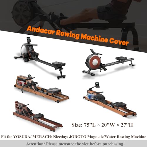 Rowing Machine Cover, Rower Outdoor Cover for Concept 2 Rowing Machine Waterproof Row Machine Cover for Hydrow Rowing Machine, Dustproof Fitness Equipment Protective Cover - size: 75"L×20"W×27"H