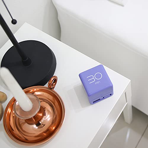 mooas Cube Timer (Violet), Timers Cube Flip Block Timers Productivity Gravity Sensor Time Management for Kids ADHD Classroom Kitchen Desk Workout Cooking Study 5, 10, 20, 30 min Timer Setting - color: Violet