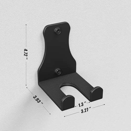 Jusgym Barbell Wall Holder, Durable Olympic Barbell Hanger with Protective Pad, Space Saving Barbell Holder for Squat Rack, Home Gym and Garage, Holds Under 33mm Bar Size