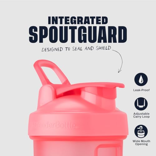 BlenderBottle Classic V2 Shaker Bottle Perfect for Protein Shakes and Pre Workout, 20-Ounce, Light Pink - color: Light Pink, size: 20 Ounces