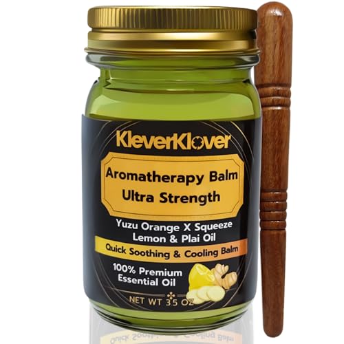 Turmeric & Plai Thai Herbal Muscle Balm with Massage Stick - Soothing & Cooling Aromatherapy Rub for Back, Neck & Joint Comfort - Citrus Essential Oils - Post Yoga & Workout Recovery Set