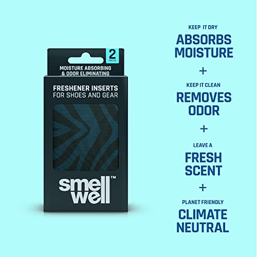 SmellWell - Scented Shoe Deodorizer Inserts - Odor Eliminators - Activated Bamboo Charcoal + Minerals - Natural Fresheners for shoes, bags, gloves - 6 x 1.8oz Original Size - Camo Green - color: Camo Green, size: 1 Count (Pack of 6)