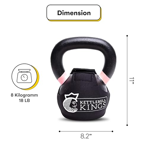SPECIFIC TO KETTLEBELL KINGS PRODUCTS - Powder Coat Kettlebell Wrap - KG - Floor Protector Kettlebell Cover With 3mm Neoprene Sleeve for Gym or Home Fitness Kettlebell Protection (44KG)