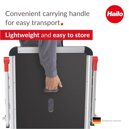 Hailo TP1 Staircase Platform - Length and Height-Adjustable Telescopic Rails and feet - Integrated Bubble Level - Two-Hand Safety Unlocking Mechanism - for use with Step stools & stepladders - style: TP1 (staircase)