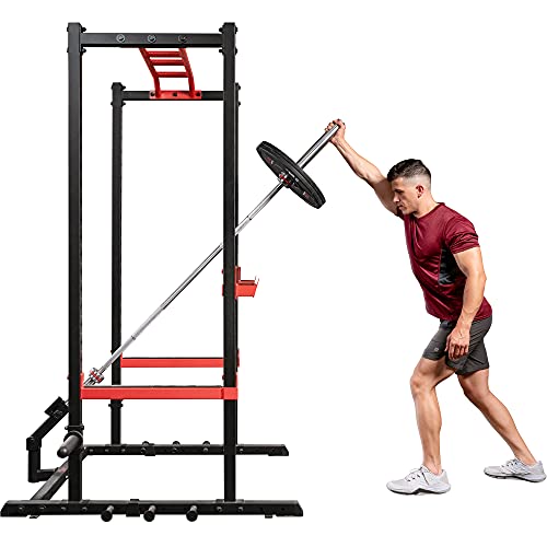 Sunny Health & Fitness Power Cage Squat Rack Attachments for Home Gym | Strength Training, Expanded Workout Variety, Durable Construction, Secure Fit, Quick Installation, Versatile Exercise Support - style: Landmine
