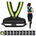 Weighted Vest for Women Men, Sport Running Weighted Vest with Reflective Strips and LED Flashing Sash, 10lbs/20lbs Weight Vest for Strength Training and Workout