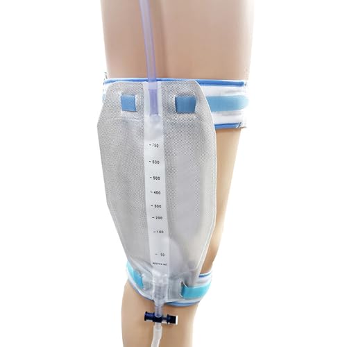 Catheter Holder Urinary Drainage Bag Leg Band, Band Straps for Easy-Tap Leg Bag, Anti Slip Foley Catheter Leg Strap, 23.6” Long x 2" Wide (2 Pack)
