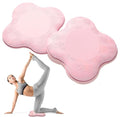 2PC Extra Thick Foam Yoga Knee Pads - Non-Slip Cushion for Knees & Elbows Ideal for Fitness Travel Meditation Kneeling Balance Floor Pilates - color: Pink