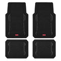 Rubbermaid Car Floor Mat, Heavy Duty All-Weather Car Mats Full Set with Dual-Tone Black Aluminum Inserts – Universal Fit, Anti-Slip Backing, Trim-to-Fit for Most SUV, Sedan, Van - color: Black