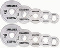 XMASTER FITNESS Chrome Steel Change Plates - size: 38LB Set - 1 Pair of each
