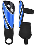 BROTOU Shin Guards Soccer Youth, Soccer Shin Guards for Kids 3-15 | Light Weight Adjustable Straps Shin Pads Protection Equipment with Ankle and Leg Calf Protection - color: BLUE, size: X-Small