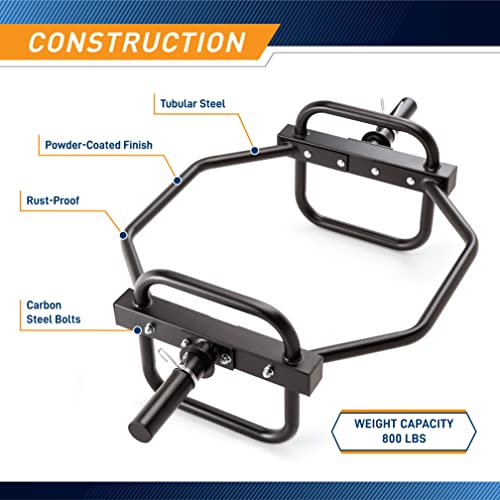 Marcy Olympic Hex Trap Bar Multiple Style Available - color: Black, assembly required