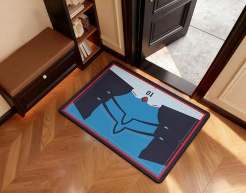 Non-Slip Floor Chair Mat 35"×47" for Evangelion Shinji Ikari Plugsuit Inspired Design - color: Shinji Ikari Plugsuit